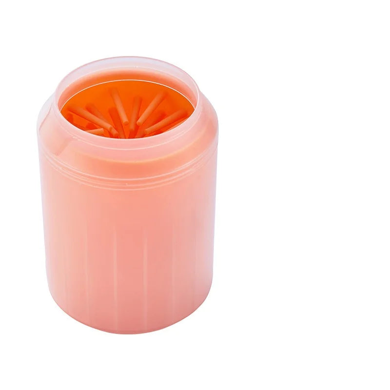 Portable Pet Paw Cleaner Cup with soft silicone bristles