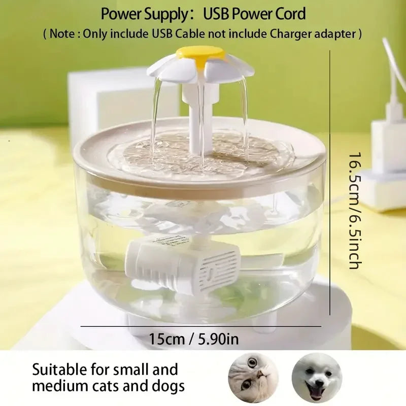 Smart USB Pet Water Fountain for cats and dogs